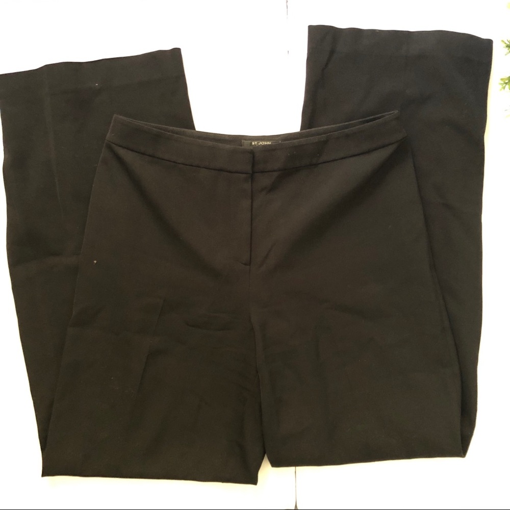 St.John Caviar boot cut dress pants